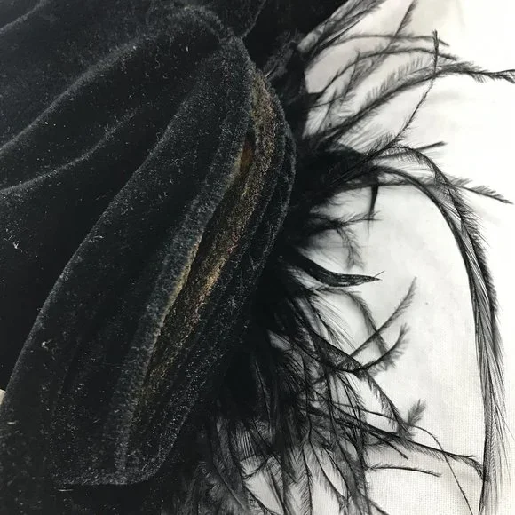 Black Velvet Evening Bag/Wristlet - Picture 5 of 6